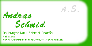 andras schmid business card